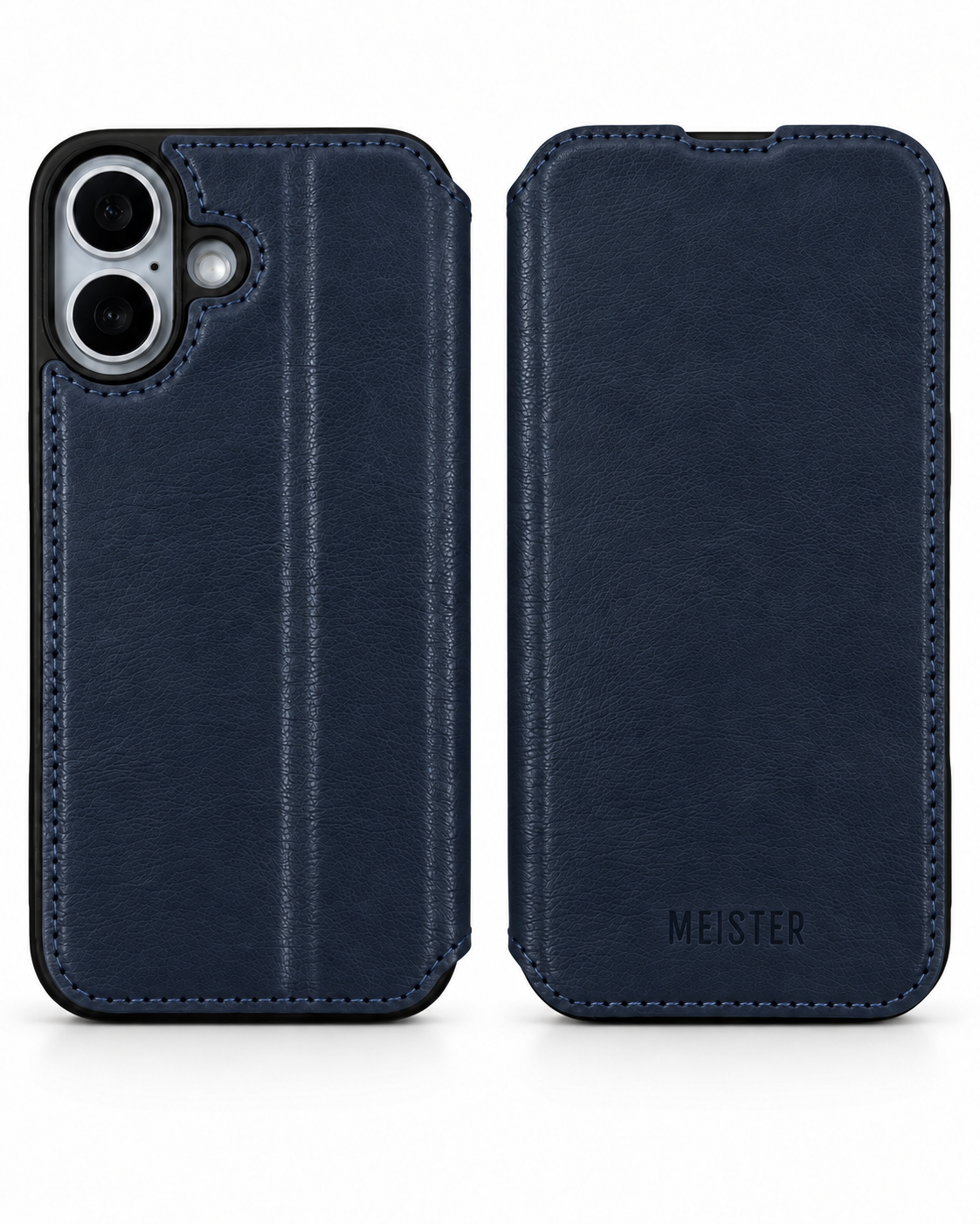 MEISTER Book Case iPhone 17 – Dunkelblau