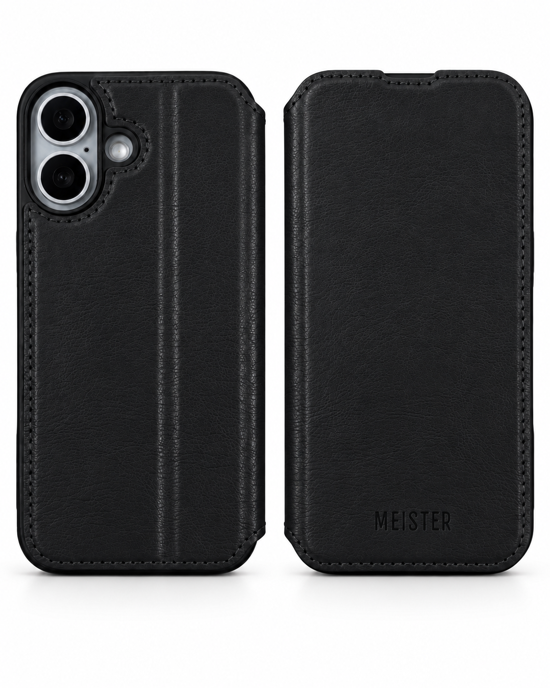 MEISTER Book Case iPhone 17 – Schwarz